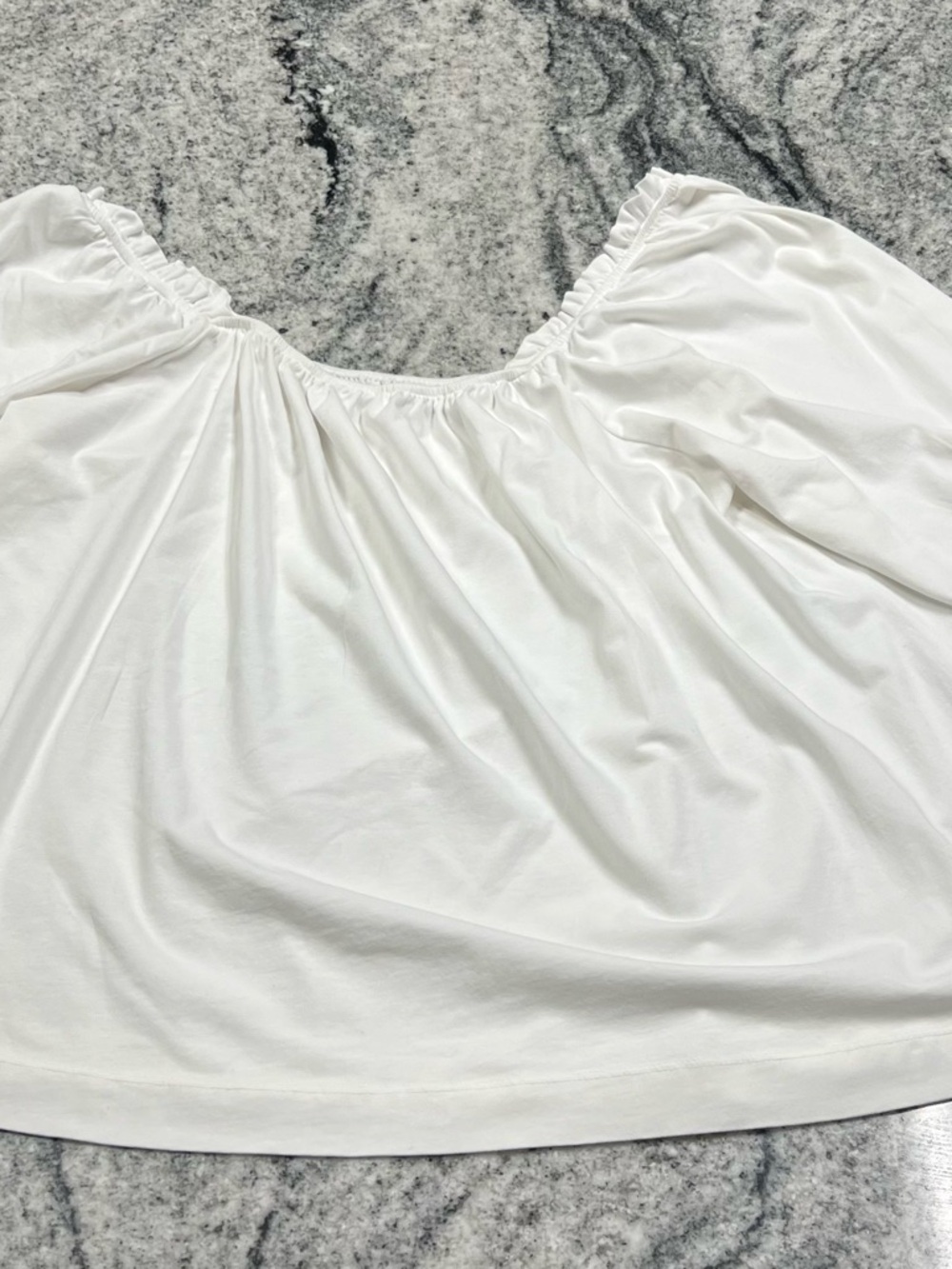 Crown and Ivy White Off-The-Shoulder Peasant Blouse